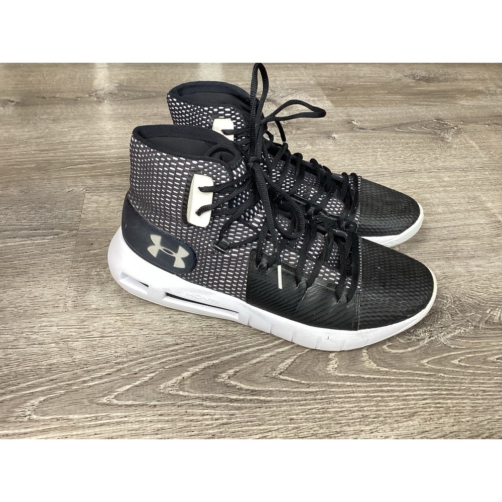 Under Amour Hovr Havoc Basketball Shoes Black White Size 11.5 3020617-003